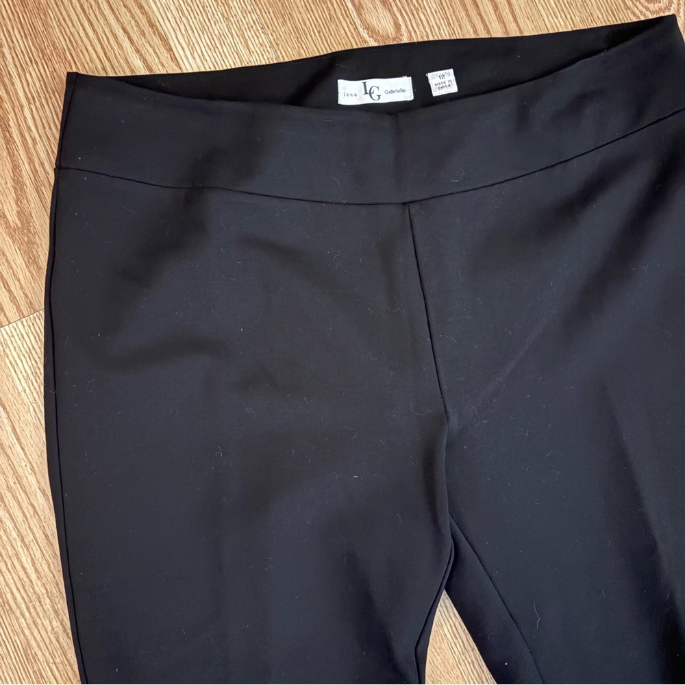 LG Lena Gabrielle Black Knit Pants Size 12